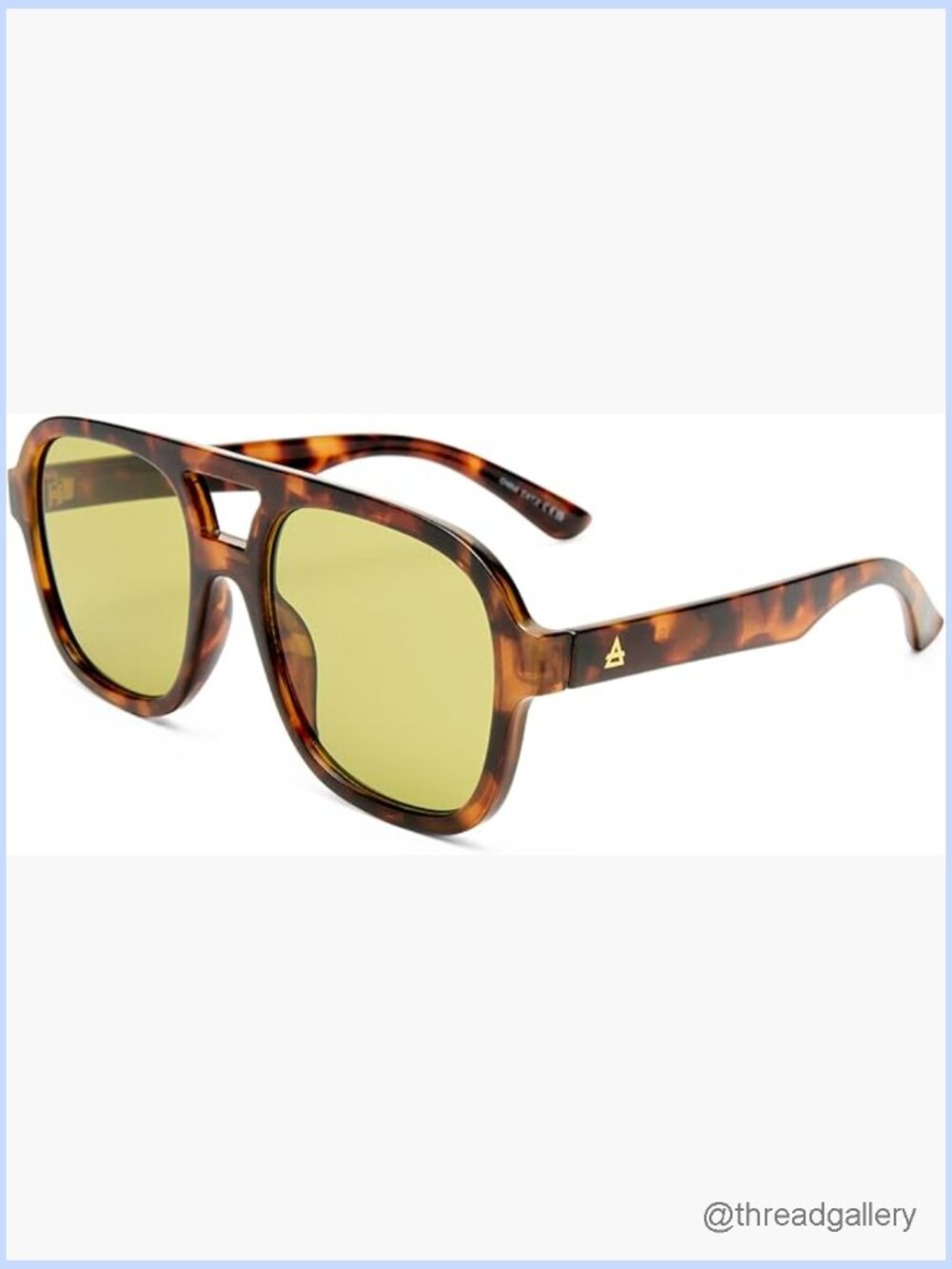Vintage Aviator Sunglasses - Unisex Lightweight Plastic Frame